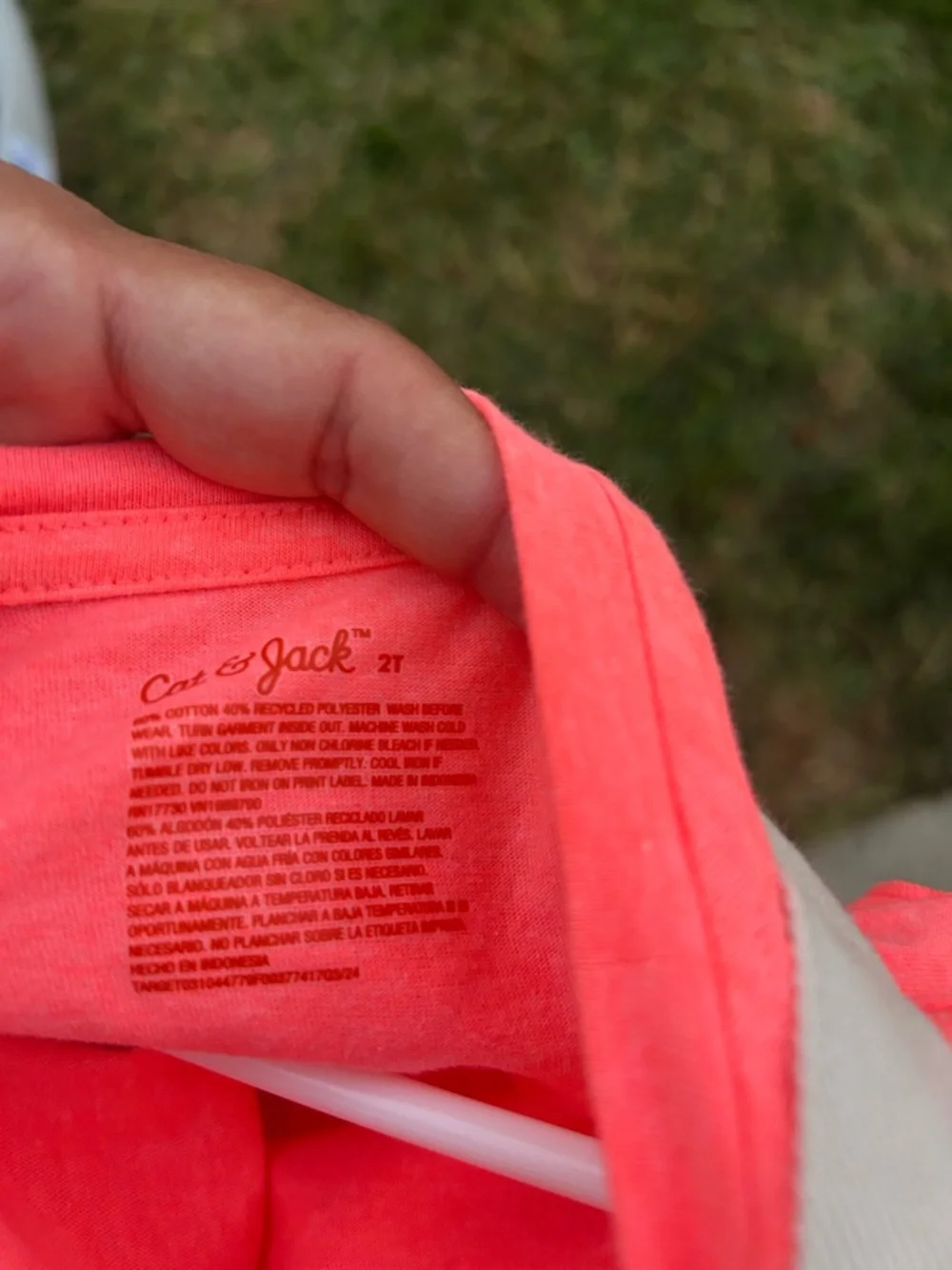 Cat & Jack Bright Coral Girls Tee